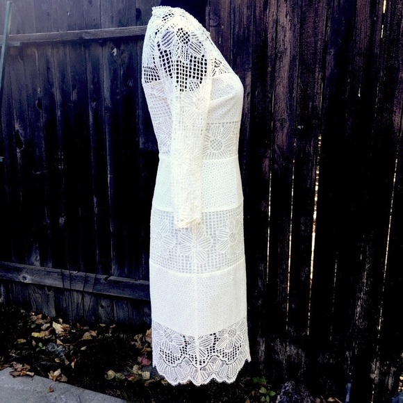 TRINA TURK floral Guipure lace midi dress size 2 - Picture 11 of 13